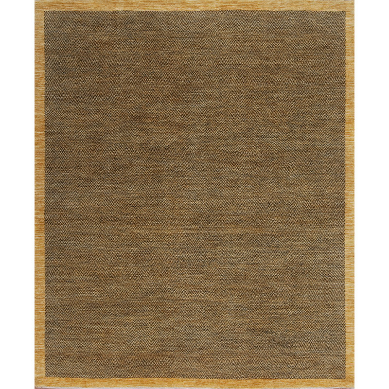 Tapis texturé en laine noué à la main Textures, Rectangle 6 pi x 9 pi