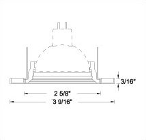 2.5'' Adjustable Recessed Trim