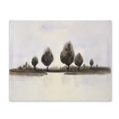 Blue Landscapes Bedroom Placemat - Abstract Trees Home Decor