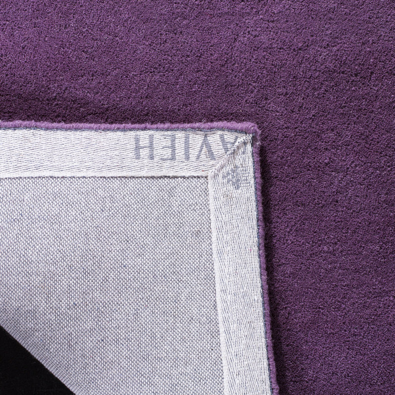 Tapis mauve touffeté à la main Nonia, Tapis de couloir 2 pi 6 po x 12 pi