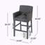 Tabouret de bar rembourré avec accoudoirs et repose-pieds-850143042-851777778