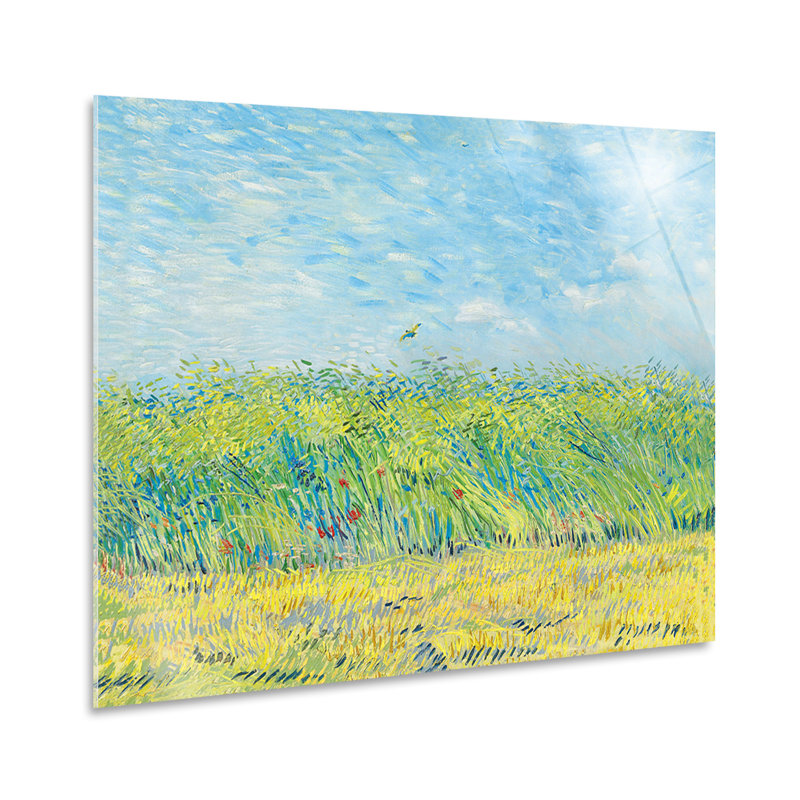 Wheat Field With Partridge by Vincent Van Gogh - No Frame Painting on Plastic / Acrylic, 65cm H x 95cm W