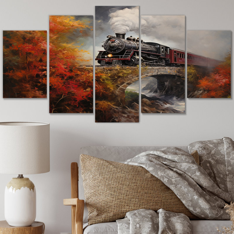 Lakima - Train Wall Art Living Room - 5 Panels