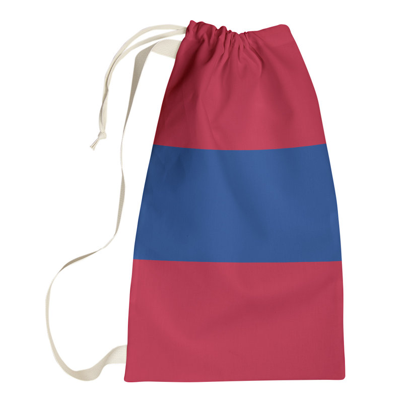 Fabric Laundry Bag with Handles, Medium (36" H x 28" W), White Accent