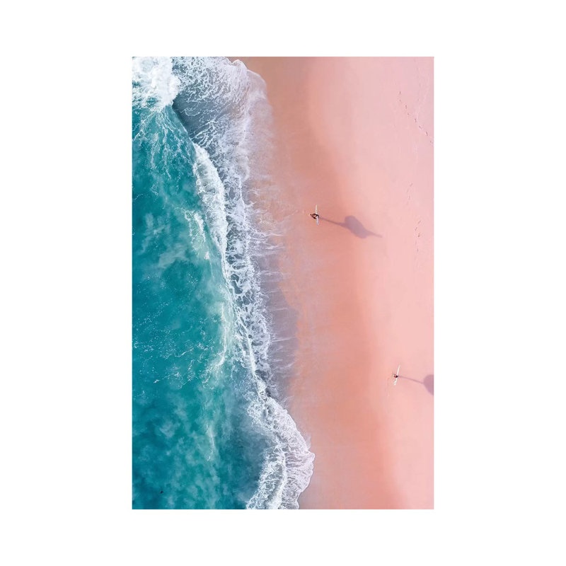 Sunset Surfers by Jaxon Roberts - Wrapped Canvas Print, 20.32 cm H x 30.48 cm W