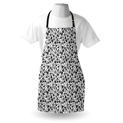 East Urban Home Music Apron Unisex, Grunge Electric Guitars, Adult Size, Black Grey White -  2EFD845340254D9895BA562417C6389C