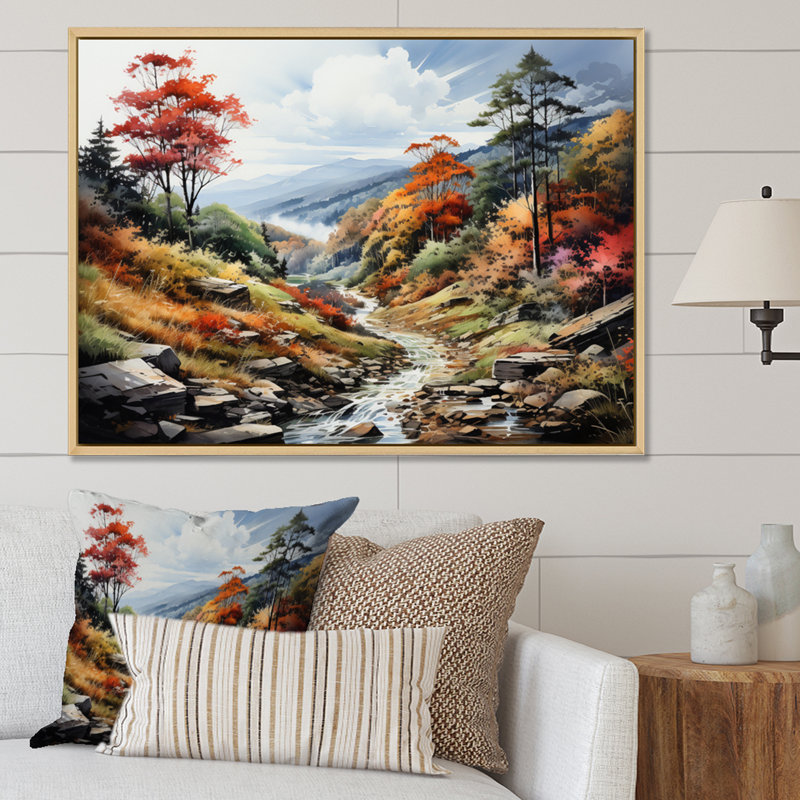 Forêt de Bhalaram, Great Smoky Mountains I - reproduction, 34" H x 44" W, Silver Picture Framed