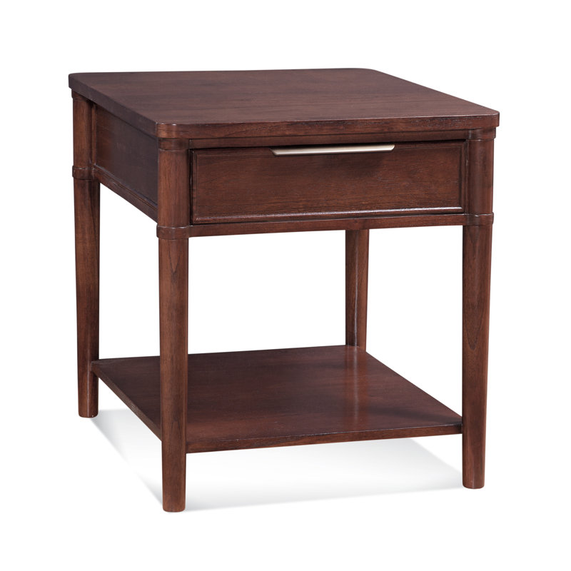 Clair Solid Wood End Table, Coffee