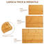 Ensemble de planches à découper de qualité supérieure - 3 planches à découper durables pour la cuisine avec rainures profondes. Poignées intégrées. Compartiments. Fentes de préparation multi-tailles - idéales pour la viande. Légumes. Fruit et fromage