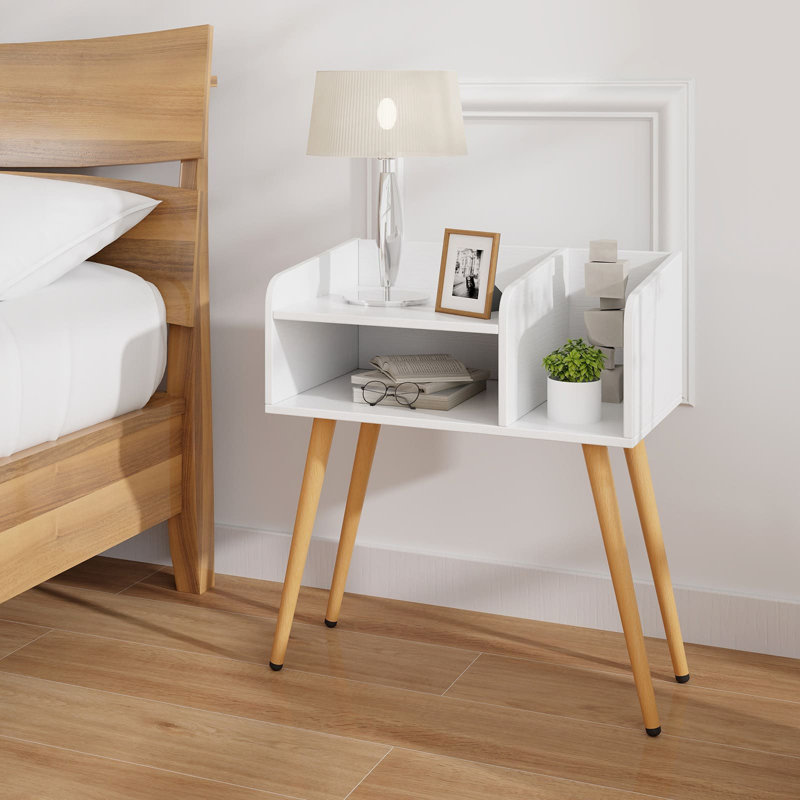 50cm W Metal Bedside Table