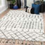 Tapis géométrique ivoire / noir fait à la main Adair (8 pi 10 po x 11 pi 9 po)-1995404806