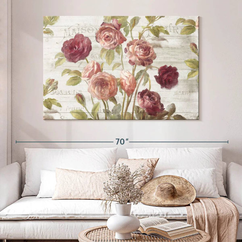Harnek French Roses I, H 34 po x l 51 po