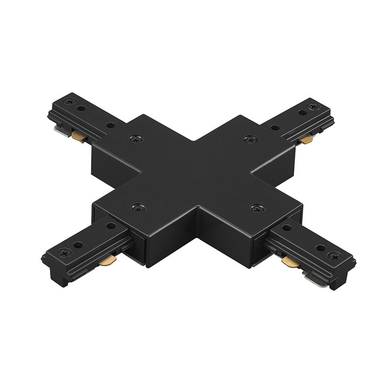 H Système d'éclairage X Connecteur de rail d'alimentation, Noir
