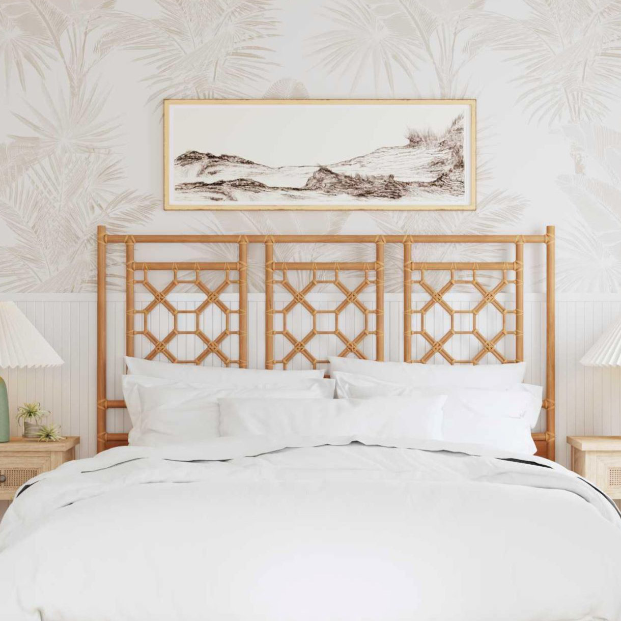 Arche Open-Frame Headboard, King, Natural