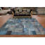 Tapis délavé Blues Patchwork 8 x 10