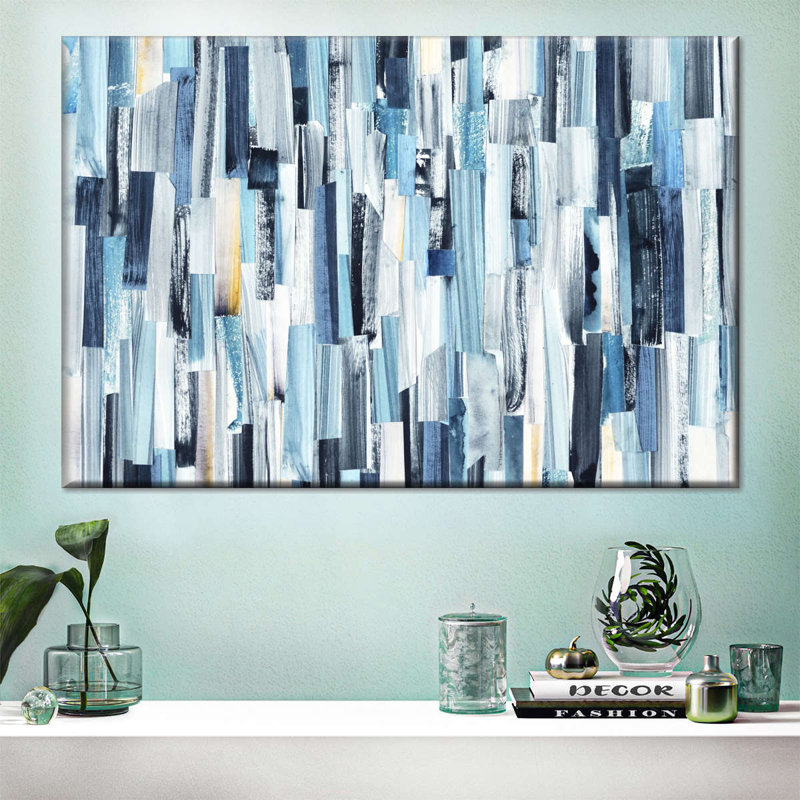 «Strokes And Lines Abstract», reproduction sur toile, H 8 po x l 12 po x P 1 po