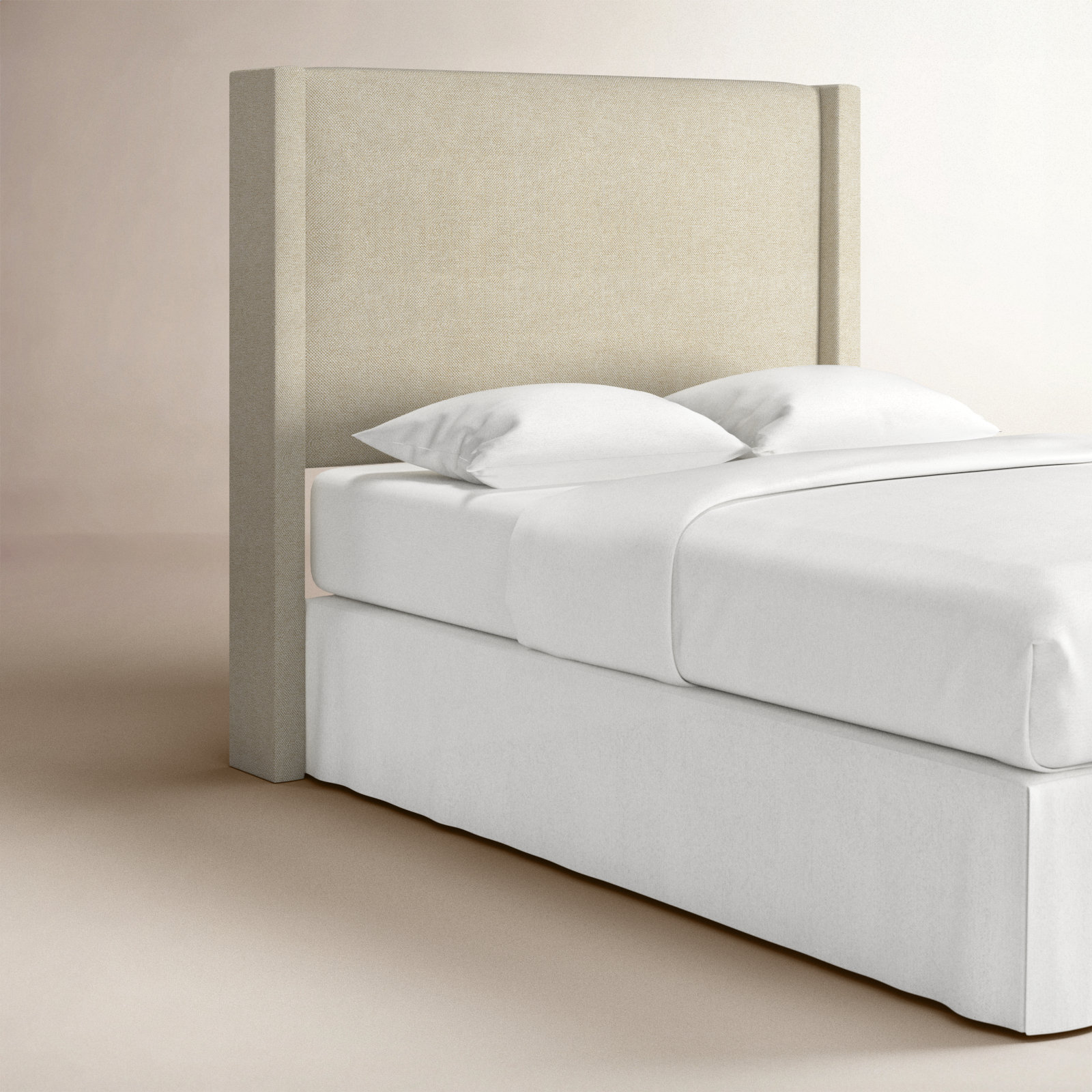 Hanson Upholstered Headboard, Full, Milsap Canvas Sustain® Tweed