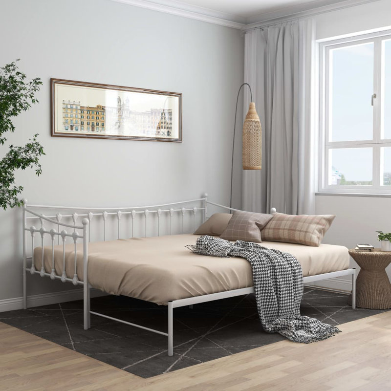Structure de canapé en métal thermolaqué vidaXL 35,4 x 78,7 po, Blanc