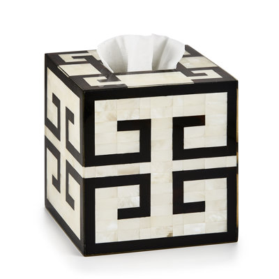 Greek Key Tissue Box Cover