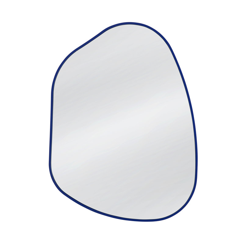 Miroir mural rectangulaire en bois Amaya, Marine