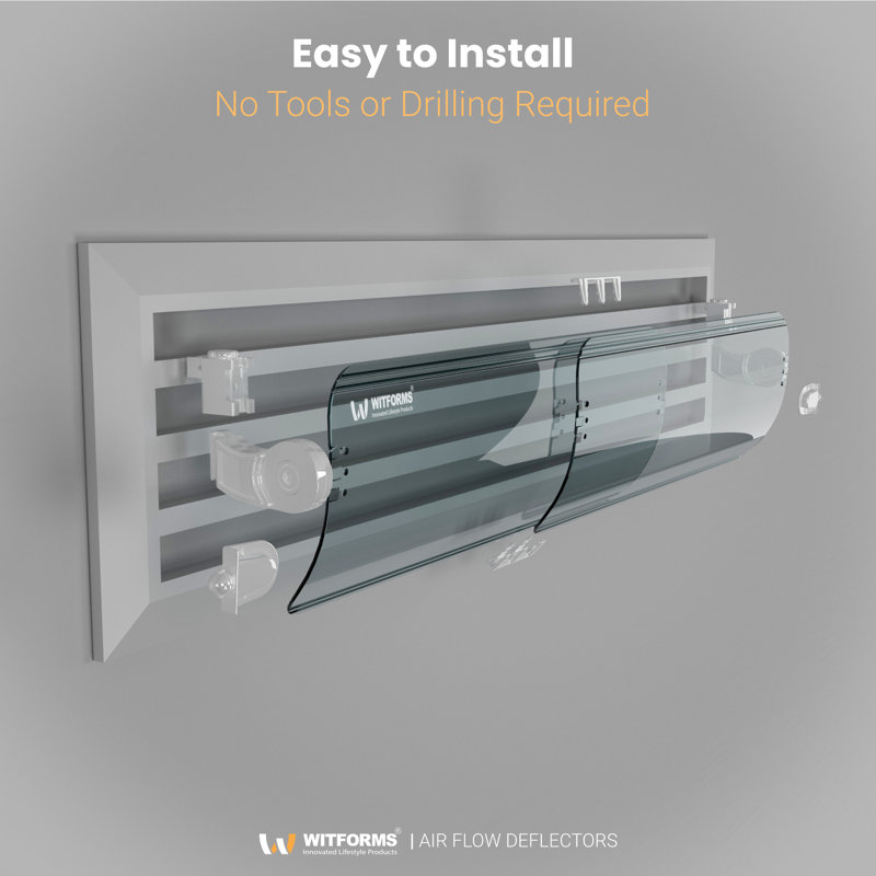 Witforms / Central - Déflecteur d'air AC réglable adapté au registre du climatiseur central