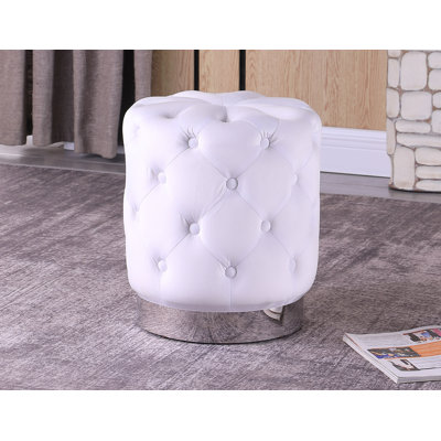 Ceryss Tufted Velvet Ottoman