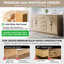 Meuble-lavabo autoportant en bois massif l 60 po x H 35 po avec comptoir en marbre de culture blanc et double lavabo en céramique, chêne-38237332-38237335