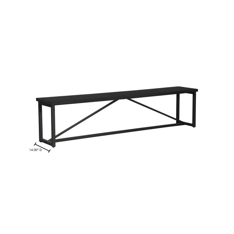 Sierra Dining Bench, Black