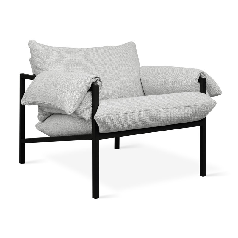 Chaise Fulton, Polyester argent Rosslyn