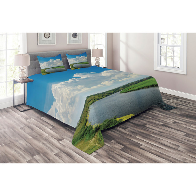 Modern & Contemporary Polyester Coverlet, King Bedspread + 2 Shams