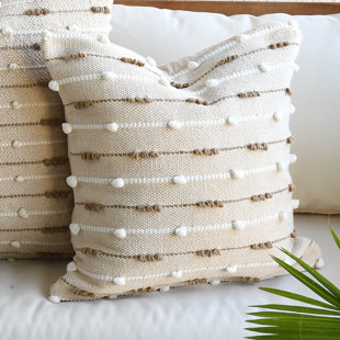 Woven Nook - Modern & Luxurious 22 x 22 Decorative Boho Throw Pillow  Covers - Durable Quality & Machine Washable - 100% Cotton Canvas - Margot