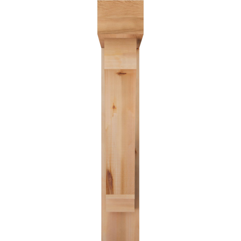 Imperial Block Bracket w/ Offset Brace, 44 x 32, 7 1/2"W Western Red Cedar (Smooth)