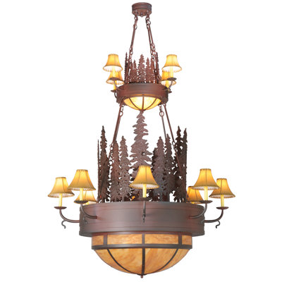 Lustre spectaculaire et unique à 12 lumières