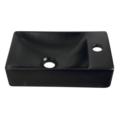 Mini-évier mural rectangulaire en céramique l 15 po x P 8 po Felix