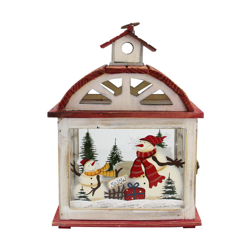 Lanterne de Noël en forme de bougie de Noël 14,5 po