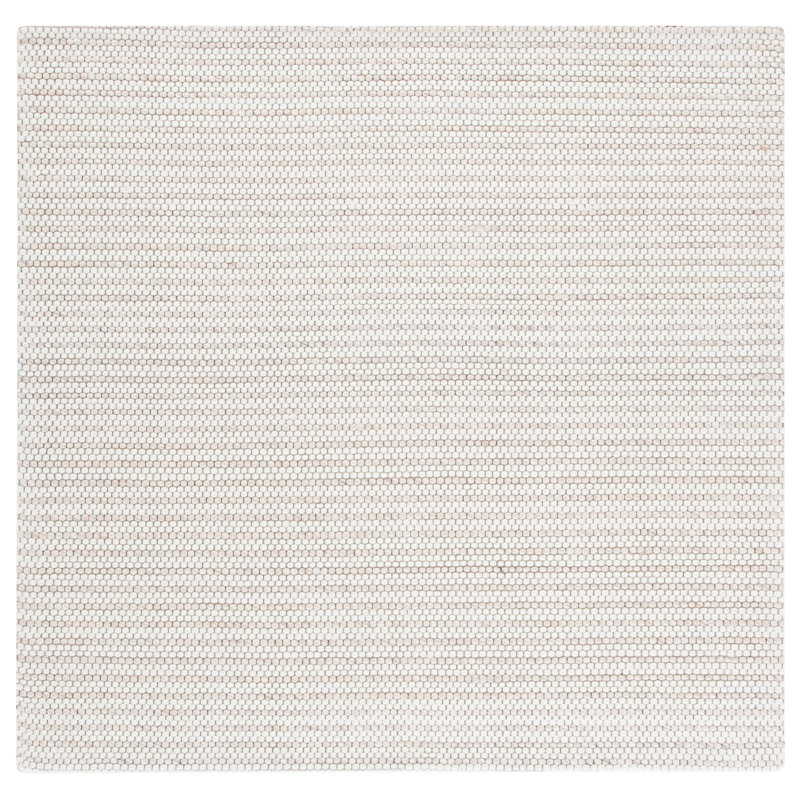 Marbella Contemporary Area Rug In Light Brown / Ivory, Square 122 cm