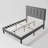  Luxurious Upholstered Bed Frame with Cushioned Headboard-133074221-133074222