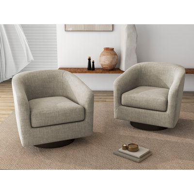 Bennett 73.1Cm Wide Swivel Barrel Chair
