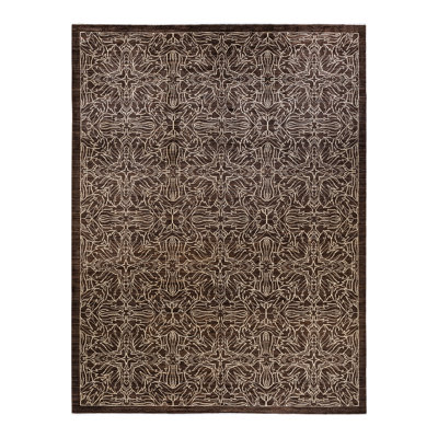 Kendria One-of-a-Kind 10' 3" X 13' 9" 2010s Wool Area Rug in Brown