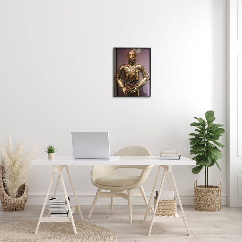 Retro Sci-Fi Icon - Impression sur toile, H 20 po x l 16 po, Giclée encadrée noir minuit