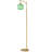 Jacobson 71" Arched Ribbed Glass Floor Lamp with Rotatable Glass Shade