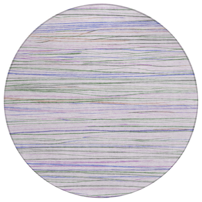 Tapis lavande intérieur / extérieur lavable à la machine Claudian ACN1605, Rond 8 pi