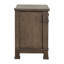 Table de chevet avec USB, noyer foncé