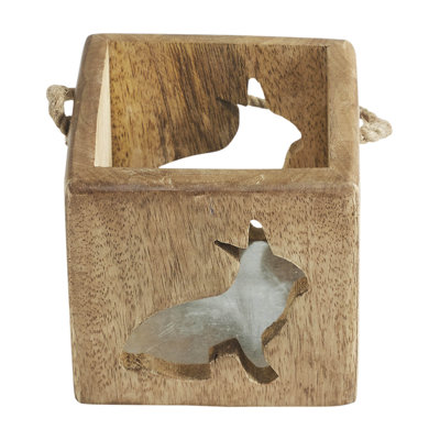 Bunny Hop Wooden Bunny Cutout Box w/ Twine