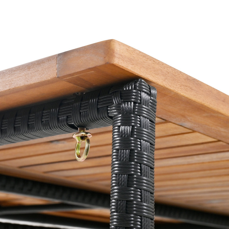 Ensemble de table de bar 10 pièces et huit tabourets avec coussins, ensemble bistro haut