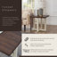 Valluri Contemporary End Table, Walnut And White-599418654