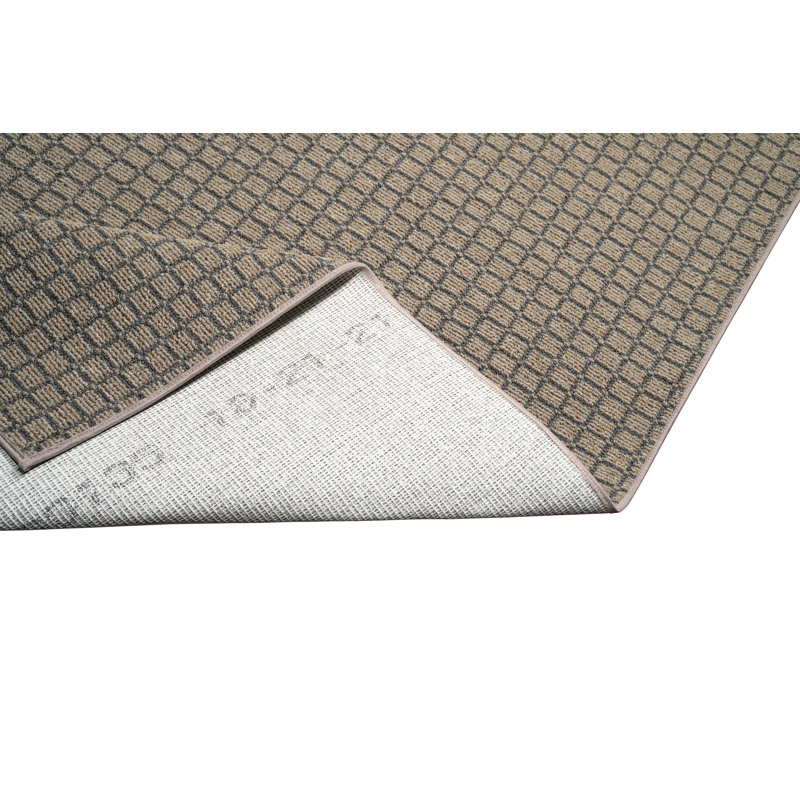 Tapis d'intérieur / extérieur beige touffeté Imo, Rectangle 12 pi x 14 pi