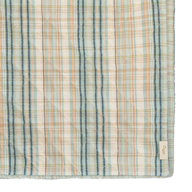 Quilted Plaid Change Pad Cover
