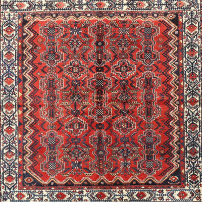 Tapis beige / noir / rouge Southwestern