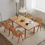 Log-style rectangular solid wood dining table-712472874